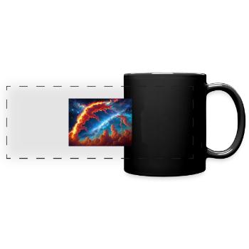 Blue Red Sky - Full Colour Panoramic Mug - black - Front