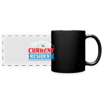 Postbote Briefträger Brief Paketdienst Geschenk - Panorama-Tasse farbig - Schwarz - Vorne
