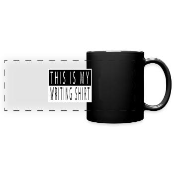 blogger fun present joke bicycle article school - Full Colour Panoramic Mug - black - Front