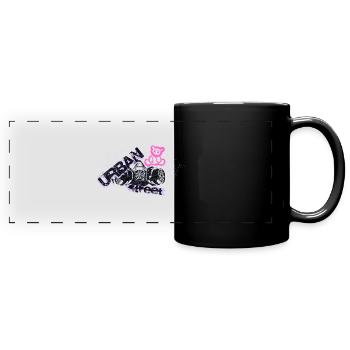 Old school - Full Colour Panoramic Mug - black - Front