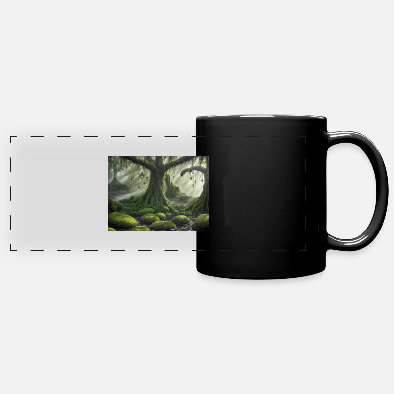 Forest spirits - Full Colour Panoramic Mug - black