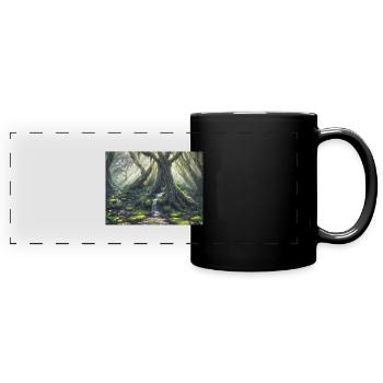 enchanted forest - Full Colour Panoramic Mug - black - Front
