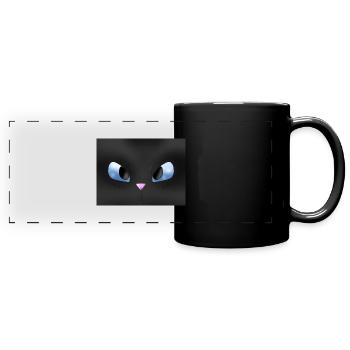 The chilling gaze - Full Colour Panoramic Mug - black - Front