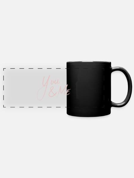 YOU & ME - Panorama-Tasse farbig - Schwarz