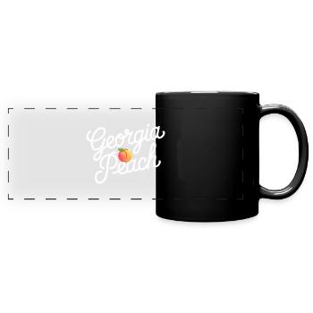 Écriture pêche de Géorgie - Mug panoramique uni - noir - Devant