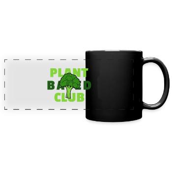 Régime végétarien végétalien du club à base de plantes - Mug panoramique uni - noir - Devant