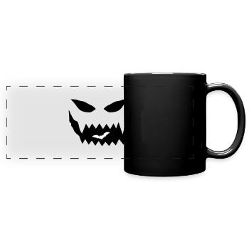 Halloween Face - Full Colour Panoramic Mug - black - Front