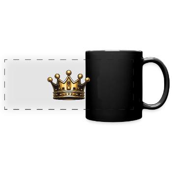 Symbole de la couronne - Mug panoramique uni - noir - Devant