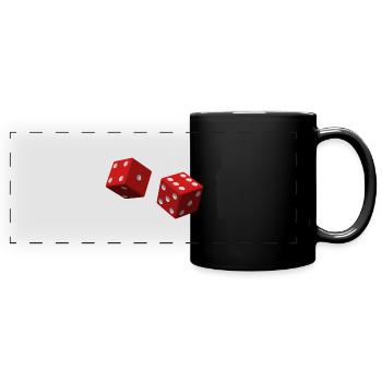 Red dice - Full Colour Panoramic Mug - black - Front