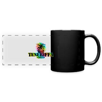 Tenerife 2024 Vacances Coloré - Mug panoramique uni - noir - Devant