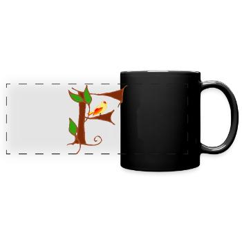 canary f - Full Colour Panoramic Mug - black - Front