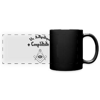 Un Authentique Complotiste - Mug panoramique uni - noir - Devant