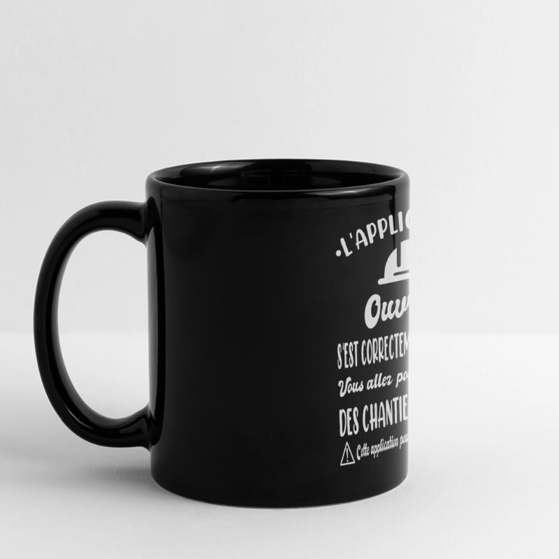 L'application ouvrier s'est correctement installée Mug panoramique uni