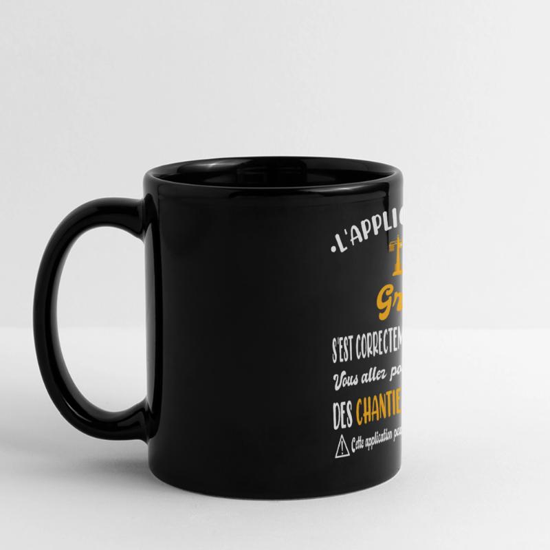 L'application grue s'est correctement installée Mug panoramique uni