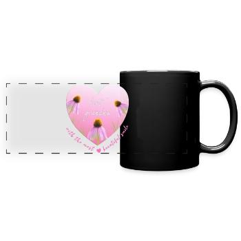 meilleure grand-mère mamie - Mug panoramique uni - noir - Devant