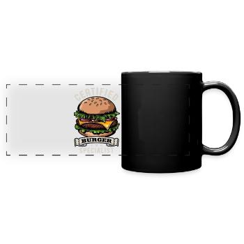 Certified Burger Specialist - Fast Food - lecker - Panorama-Tasse farbig - Schwarz - Vorne