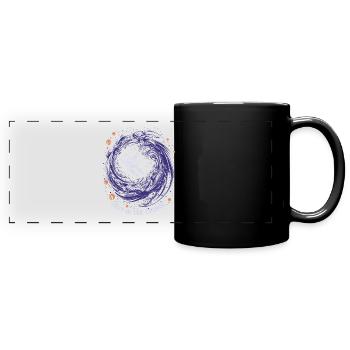Lost in the Cosmos - Astronaut - Weltall - Panorama-Tasse farbig - Schwarz - Vorne
