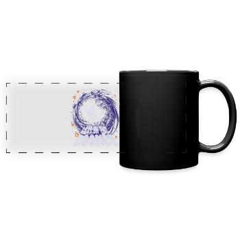 Lost in the Cosmos - Astronaut - Weltall - Panorama-Tasse farbig - Schwarz - Vorne