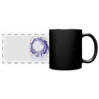 Lost in the Cosmos - Astronaut - Weltall - Panorama-Tasse farbig - Schwarz - Vorne