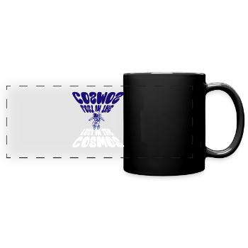 Lost in the Cosmos - Astronaut - Weltall - Panorama-Tasse farbig - Schwarz - Vorne