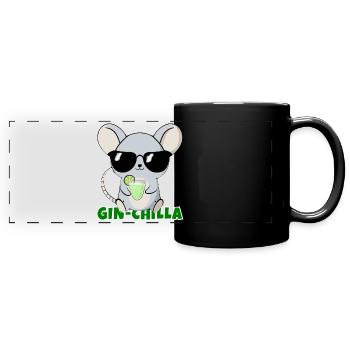 Gin Chinchilla Gin- - Panorama-Tasse farbig - Schwarz - Vorne