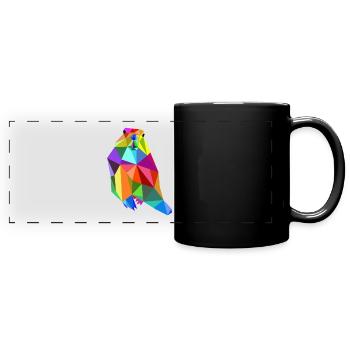 Marmot Beaver Rainbow Animals Polygon - Full Colour Panoramic Mug - black - Front