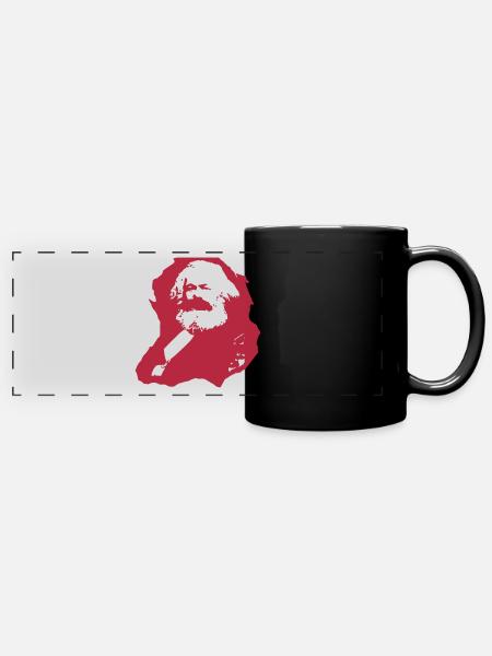Karl Marx - Panorama-Tasse farbig - Schwarz
