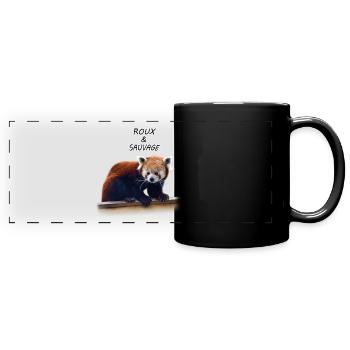 Roux et sauvage - Mug panoramique uni - noir - Devant