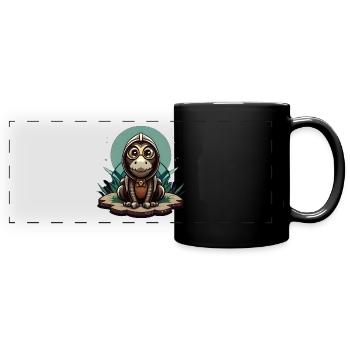 Cute dinosaur - Full Colour Panoramic Mug - black - Front
