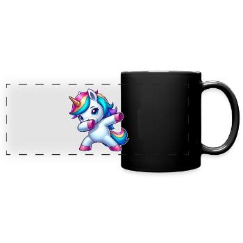Licorne Dab Licornes Cadeau - Mug panoramique uni - noir - Devant