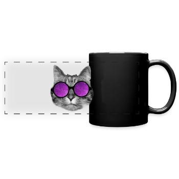 Space kitty - Full Colour Panoramic Mug - black - Front