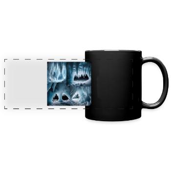 Grotte de glace - Mug panoramique uni - noir - Devant