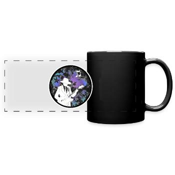 Gitarrist - Panorama-Tasse farbig - Schwarz - Vorne