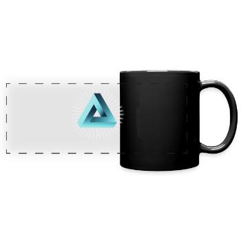 illusion illuminati illusion d'optique Escher ball - Mug panoramique uni - noir - Devant
