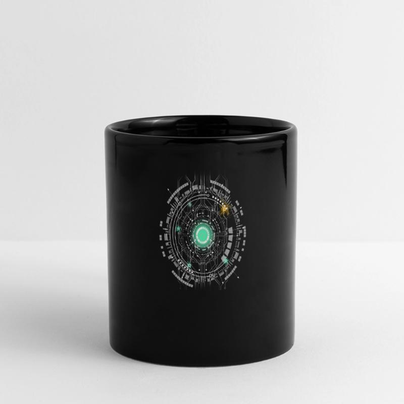nerd CPU core ordinateur code pc carte spatiale Mug panoramique uni