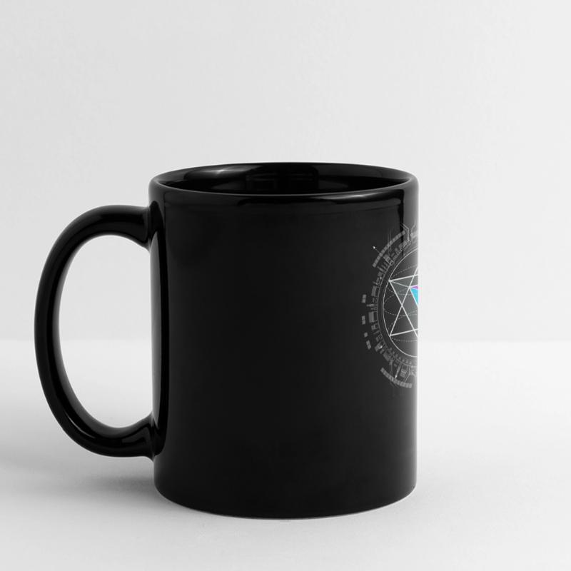 nerd CPU pyramide illuminati game wow hacker code Panorama-Tasse farbig