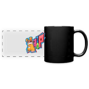 Ostern - Panorama-Tasse farbig - Schwarz - Vorne