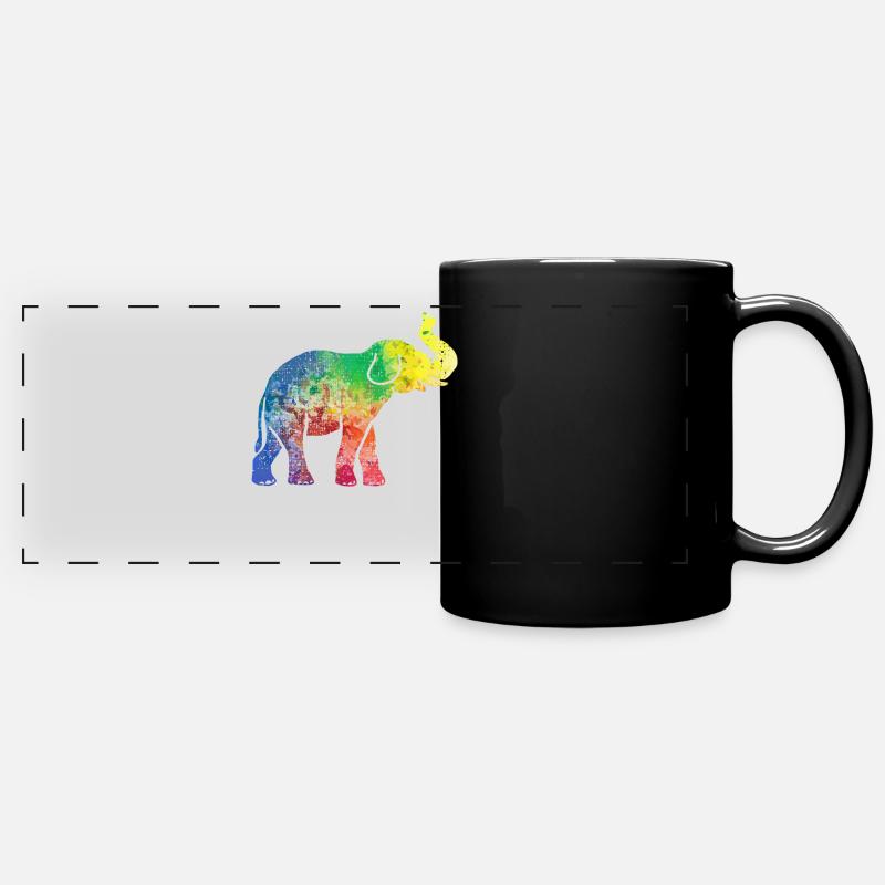 Éléphant d'éléphant - Mug panoramique uni - noir