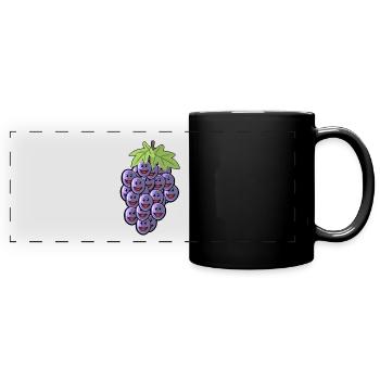 Trauben Weintrauben Traube Wein Rebe Wein Rebe - Panorama-Tasse farbig - Schwarz - Vorne