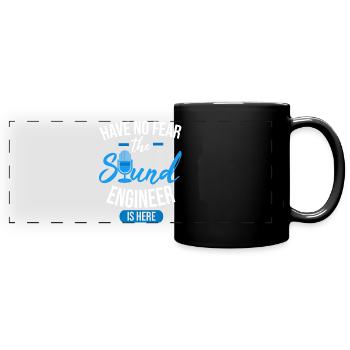 Tontechniker Shirt Audio Ingenieur Sound Geschenk - Panorama-Tasse farbig - Schwarz - Vorne