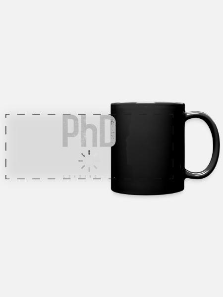 Doktorand - Panorama-Tasse farbig - Schwarz