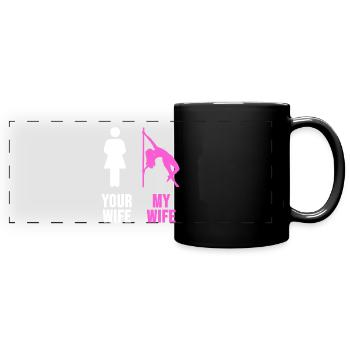 Pole Dance Shirt Stripper Burlesque Gift - Full Colour Panoramic Mug - black - Front