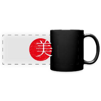 Schönheit Japanische Kunst - Panorama-Tasse farbig - Schwarz - Vorne