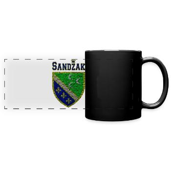 Sandzak Flagge sandzaklija jebote - Panorama-Tasse farbig - Schwarz - Vorne