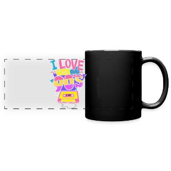 Musique des années 90 - Mug panoramique uni - noir - Devant
