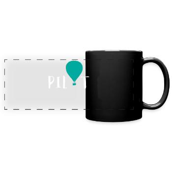 Hot air balloon - Full Colour Panoramic Mug - black - Front