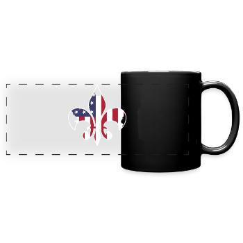 Scouting USA Flagge - Panorama-Tasse farbig - Schwarz - Vorne