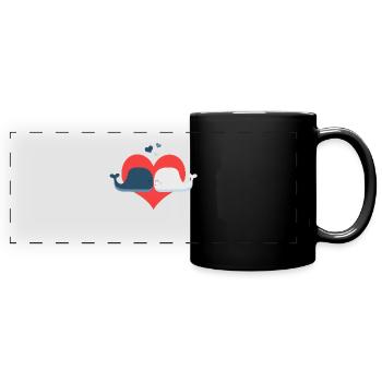 WAL AMOUR - Mug panoramique uni - noir - Devant