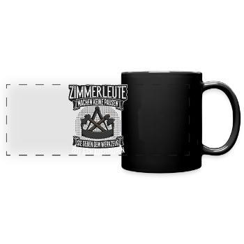 Charpentier Charpentier Cadeau - Mug panoramique uni - noir - Devant