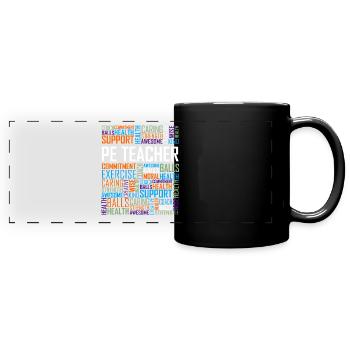 Sportlehrer - Panorama-Tasse farbig - Schwarz - Vorne